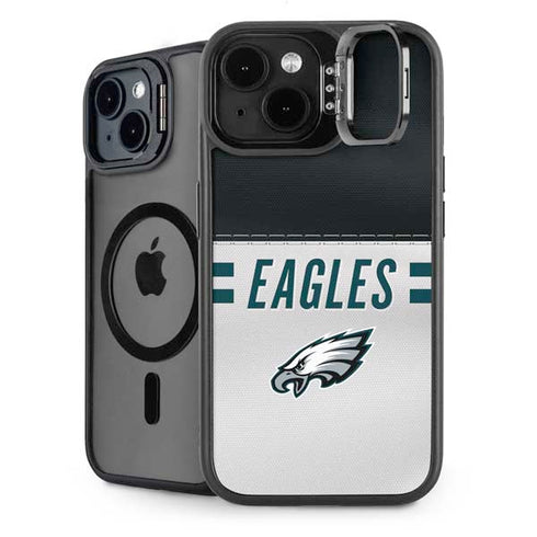NFL Philadelphia Eagles White Striped iPhone 14 Plus Kickstand Case
