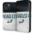 NFL Philadelphia Eagles White Striped iPhone 15 Plus Folio Case