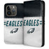 NFL Philadelphia Eagles White Striped iPhone 15 Pro Folio Case