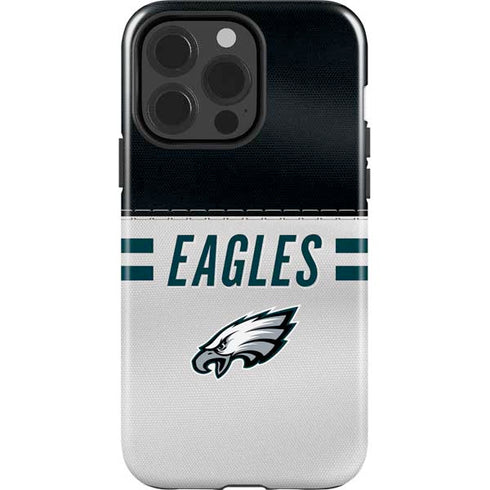 NFL Philadelphia Eagles White Striped iPhone 15 Pro Impact Case