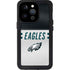 NFL Philadelphia Eagles White Striped iPhone 15 Pro Waterproof Case