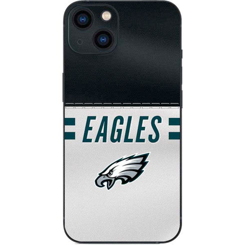 NFL Philadelphia Eagles White Striped iPhone 15 Skin