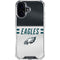 NFL Philadelphia Eagles White Striped iPhone 16 Clear Case