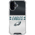 NFL Philadelphia Eagles White Striped iPhone 16 Clear Case