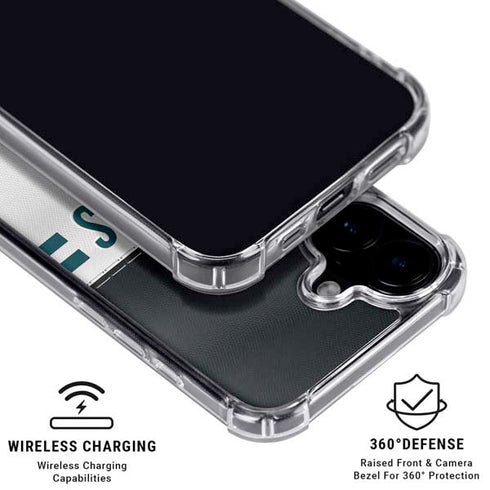 NFL Philadelphia Eagles White Striped iPhone 16 MagSafe Case