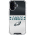 NFL Philadelphia Eagles White Striped iPhone 16 Plus Clear Case