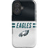 NFL Philadelphia Eagles White Striped iPhone 16 Plus Impact Case
