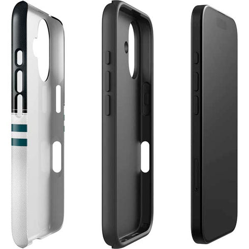 NFL Philadelphia Eagles White Striped iPhone 16 Plus Impact Case
