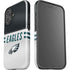 NFL Philadelphia Eagles White Striped iPhone 16 Plus Impact Case