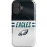 NFL Philadelphia Eagles White Striped iPhone 16 Plus Magsafe Impact Case