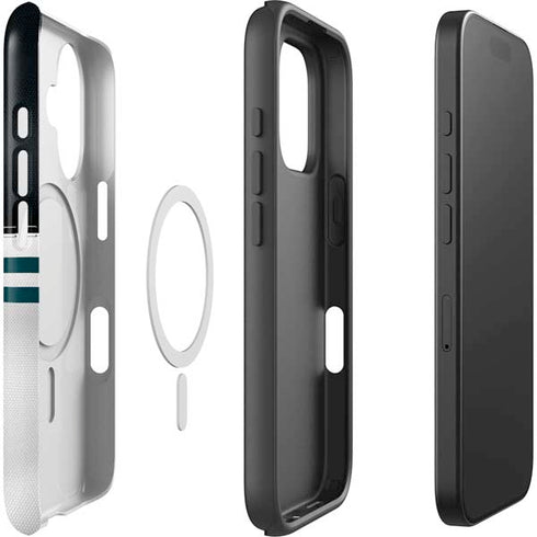 NFL Philadelphia Eagles White Striped iPhone 16 Plus Magsafe Impact Case