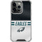 NFL Philadelphia Eagles White Striped iPhone 16 Pro Clear Case