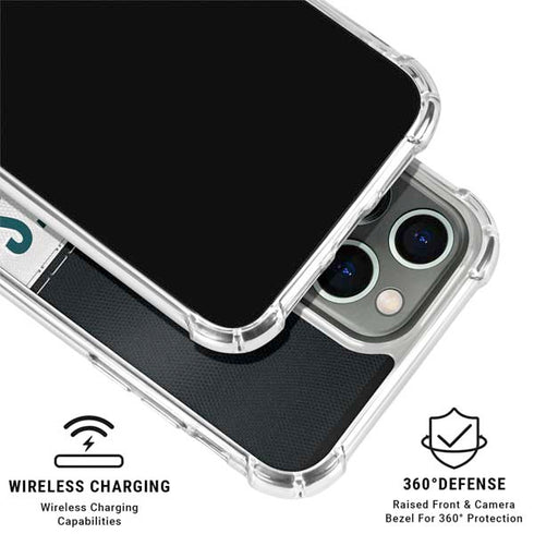 NFL Philadelphia Eagles White Striped iPhone 16 Pro Clear Case