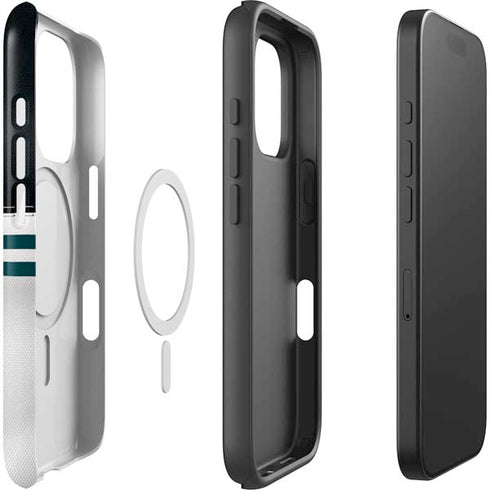 NFL Philadelphia Eagles White Striped iPhone 16 Pro Magsafe Impact Case