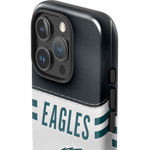 NFL Philadelphia Eagles White Striped iPhone 16 Pro Max Impact Case
