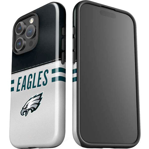 NFL Philadelphia Eagles White Striped iPhone 16 Pro Max Impact Case