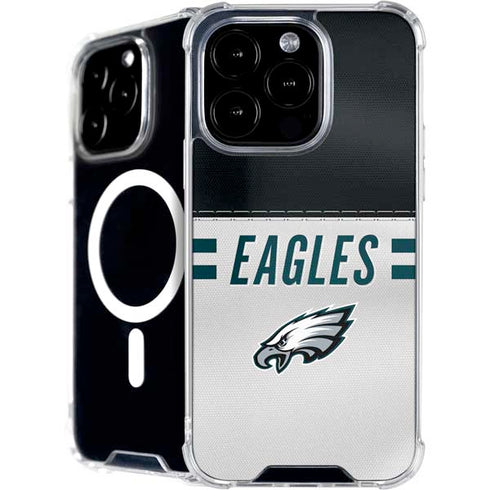 NFL Philadelphia Eagles White Striped iPhone 16 Pro Max MagSafe Case
