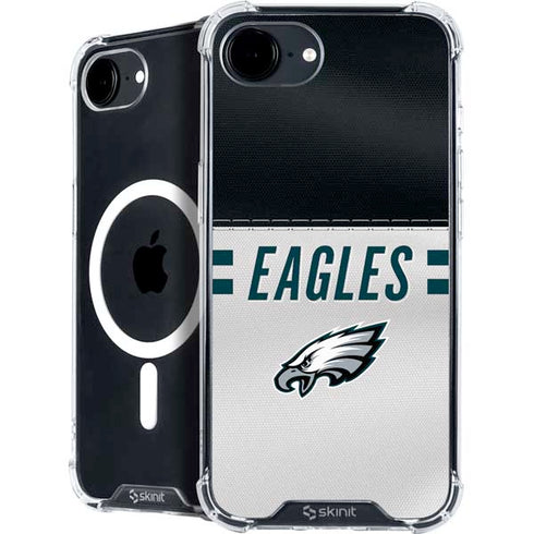 NFL Philadelphia Eagles White Striped iPhone 16e MagSafe Case