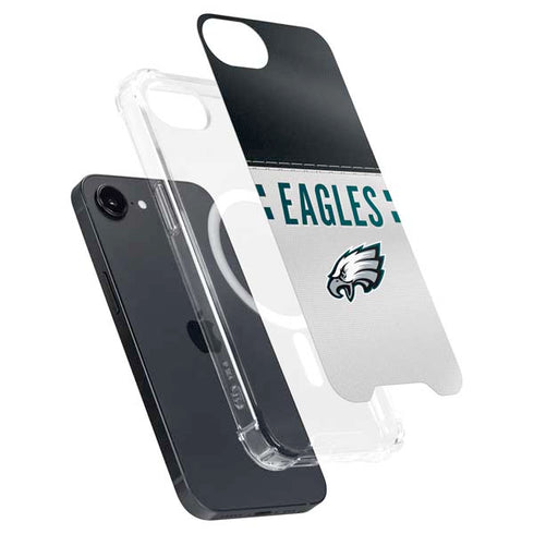 NFL Philadelphia Eagles White Striped iPhone 16e MagSafe Case