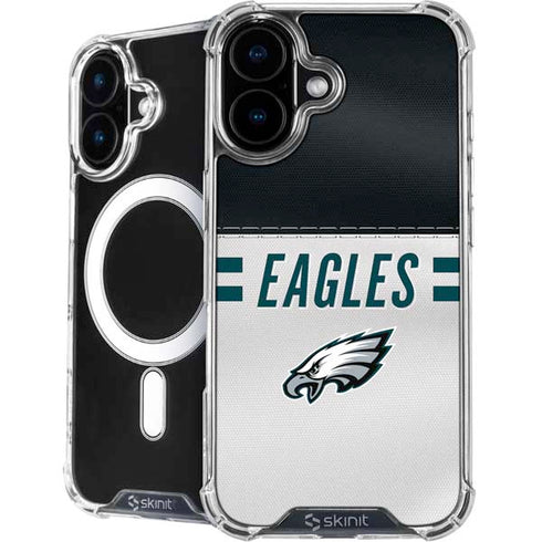 NFL Philadelphia Eagles White Striped iPhone 17 MagSafe Case