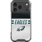 NFL Philadelphia Eagles White Striped iPhone 18 Pro Clear Case