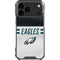 NFL Philadelphia Eagles White Striped iPhone 18 Pro Max Clear Case