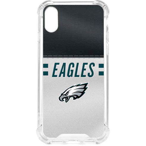 NFL Philadelphia Eagles White Striped iPhone XS Clear Case