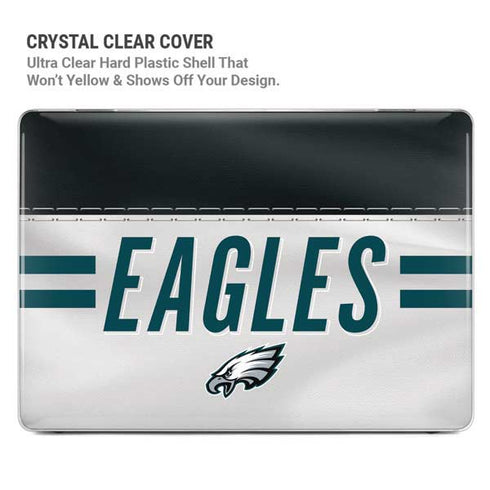 NFL Philadelphia Eagles White Striped MacBook Pro 14in (2021-24) Case plus Skin
