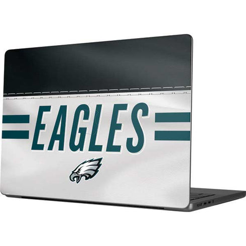 NFL Philadelphia Eagles White Striped Apple MacBook Pro 14-inch Skin
