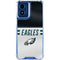 NFL Philadelphia Eagles White Striped Moto G 5G (2024) Clear Case