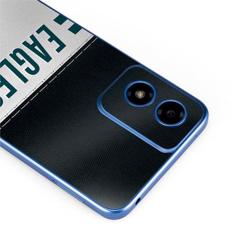 NFL Philadelphia Eagles White Striped Moto G Play 4G (2024) Skin
