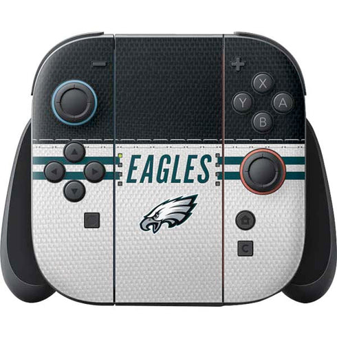 NFL Philadelphia Eagles White Striped Nintendo Skins