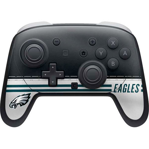 NFL Philadelphia Eagles White Striped Nintendo Switch 2 (2025) Pro Controller Skin