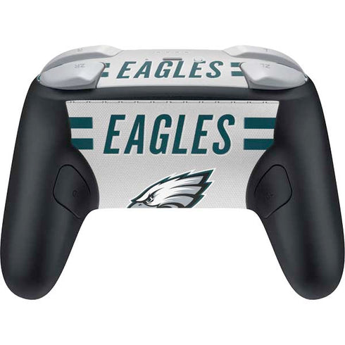 NFL Philadelphia Eagles White Striped Nintendo Switch 2 (2025) Pro Controller Skin