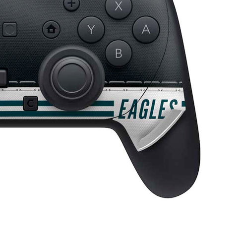 NFL Philadelphia Eagles White Striped Nintendo Switch 2 (2025) Pro Controller Skin