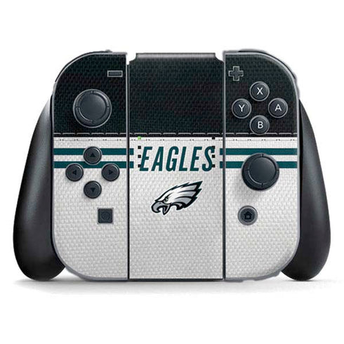 NFL Philadelphia Eagles White Striped Nintendo Skins