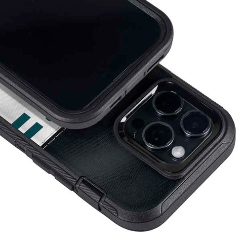 NFL Philadelphia Eagles White Striped Otterbox Defender iPhone Skin