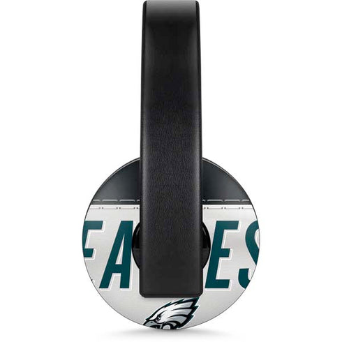 NFL Philadelphia Eagles White Striped PlayStation 4 Gold Wireless Headset Skin