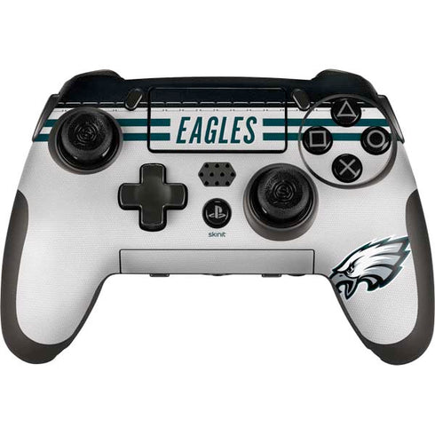 NFL Philadelphia Eagles White Striped PlayStation Scuf Vantage 2 Controller Skin