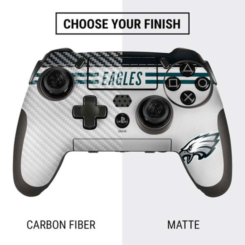 NFL Philadelphia Eagles White Striped PlayStation Scuf Vantage 2 Controller Skin