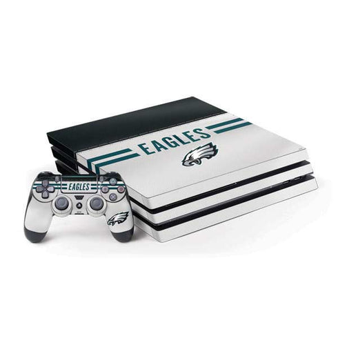 NFL Philadelphia Eagles White Striped PlayStation PS4 Skins