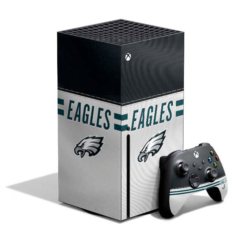 NFL Philadelphia Eagles White Striped Xbox Series X Skins