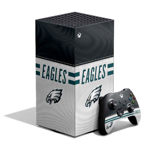 NFL Philadelphia Eagles White Striped XBox Series X Digital Edition Bundle Skin