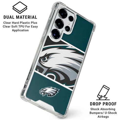 NFL Philadelphia Eagles Zone Block Galaxy S25 Ultra Clear Case