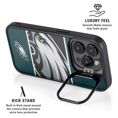 NFL Philadelphia Eagles Zone Block iPhone 15 Pro Max Kickstand Case