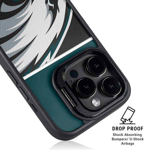 NFL Philadelphia Eagles Zone Block iPhone 15 Pro Max Kickstand Case