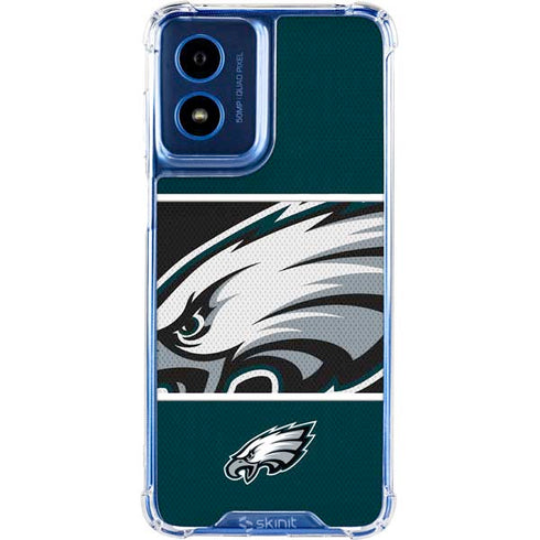 NFL Philadelphia Eagles Zone Block Moto G 5G (2024) Clear Case
