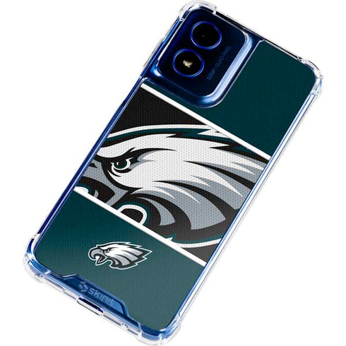 NFL Philadelphia Eagles Zone Block Moto G 5G (2024) Clear Case