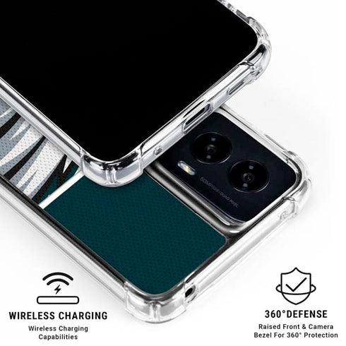 NFL Philadelphia Eagles Zone Block Moto G Power 5G (2024) Clear Case