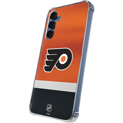 NHL Philadelphia Flyers Alternate Jersey Galaxy A55 5G Clear Case
